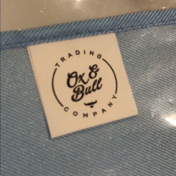 Ox & Bull Light Blue Silk Pocket Square - Picture 4 of 4